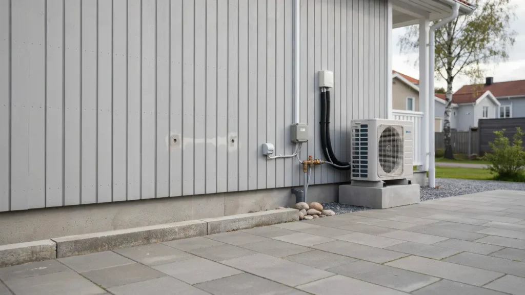 byte av aldre varmepump till energisnal modell i brotorp ursvik 1279